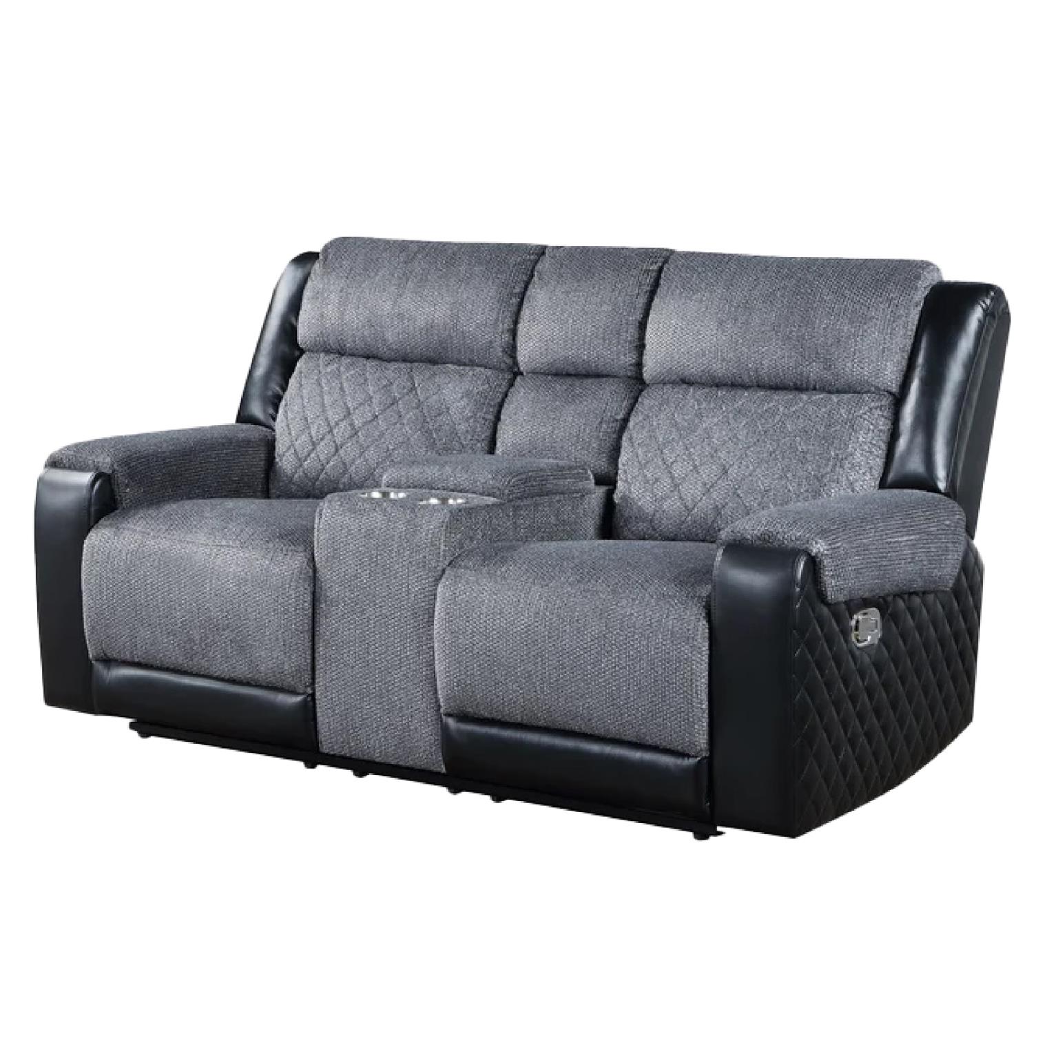 Motion Sofa in Black Leather