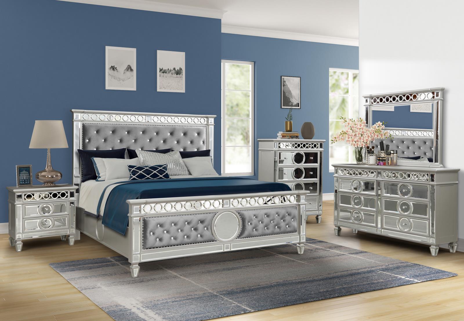 Sewanee Black Upholstered PU Queen Bed — view 3