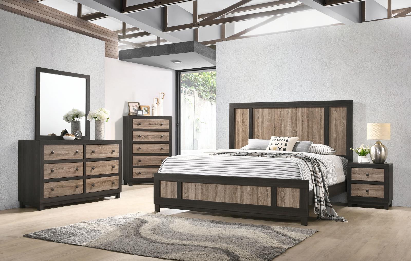 Brown Dresser & Mirror