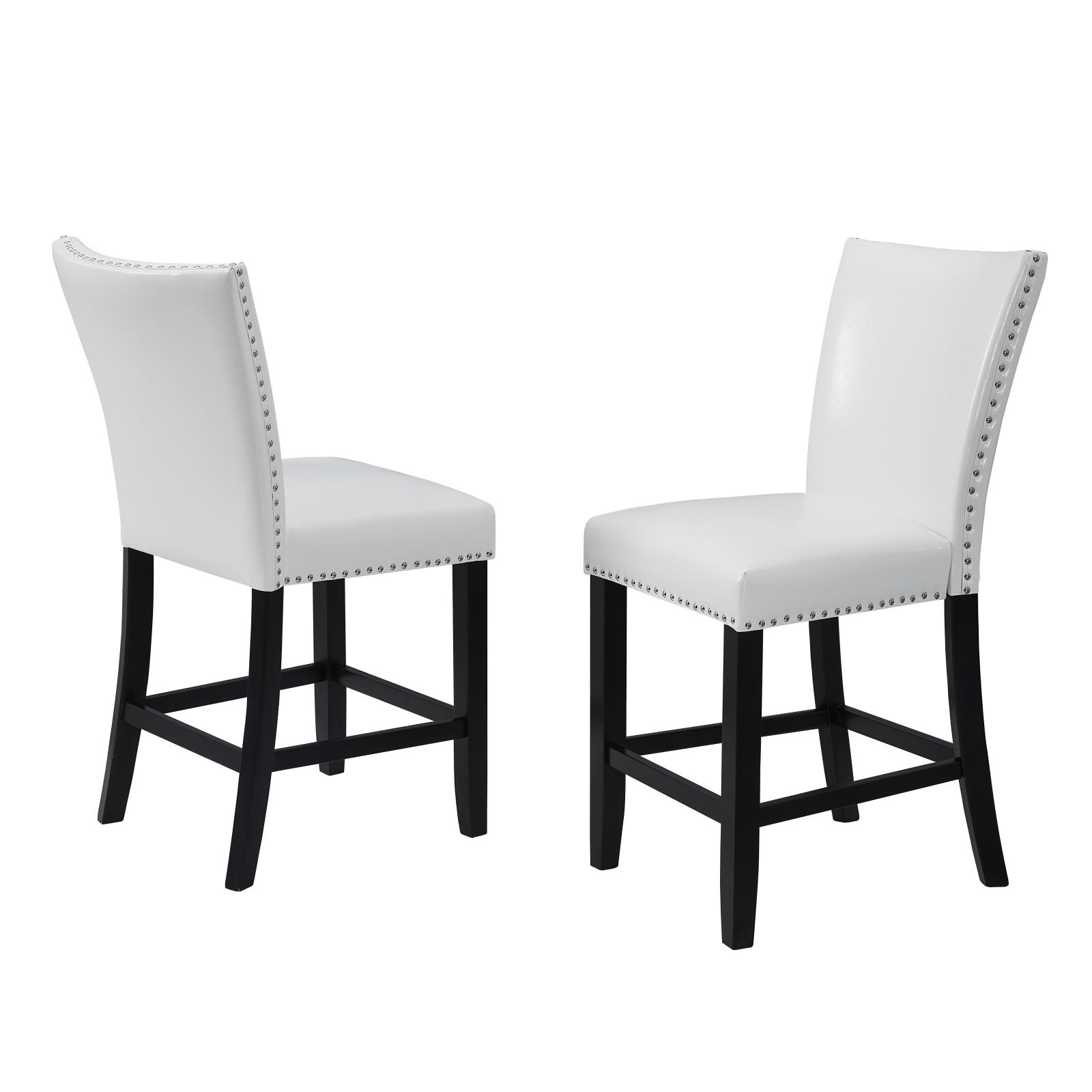 Granada White Upholstered PU Chair with Footrest