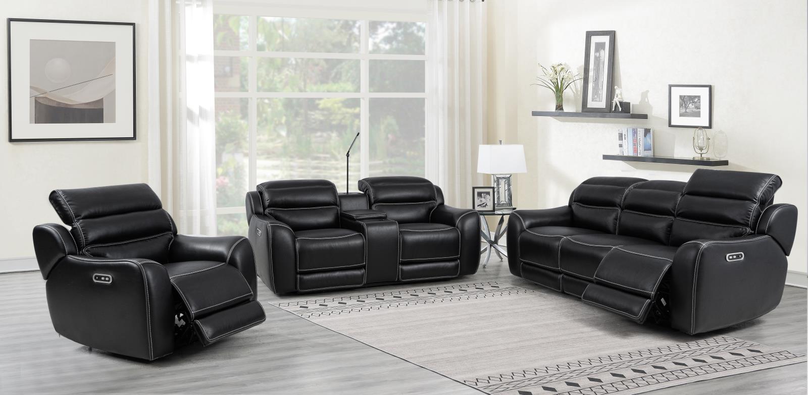 London Black Recliner