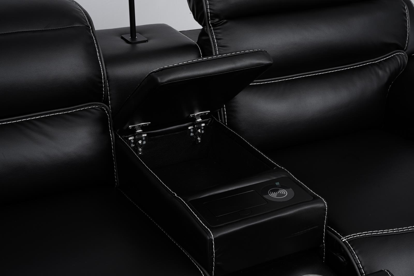 London Black Recliner — view 3