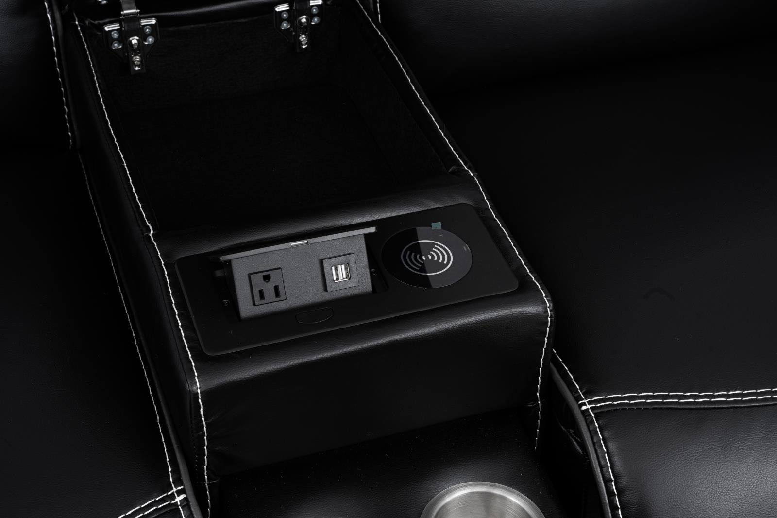 London Black Recliner — view 4