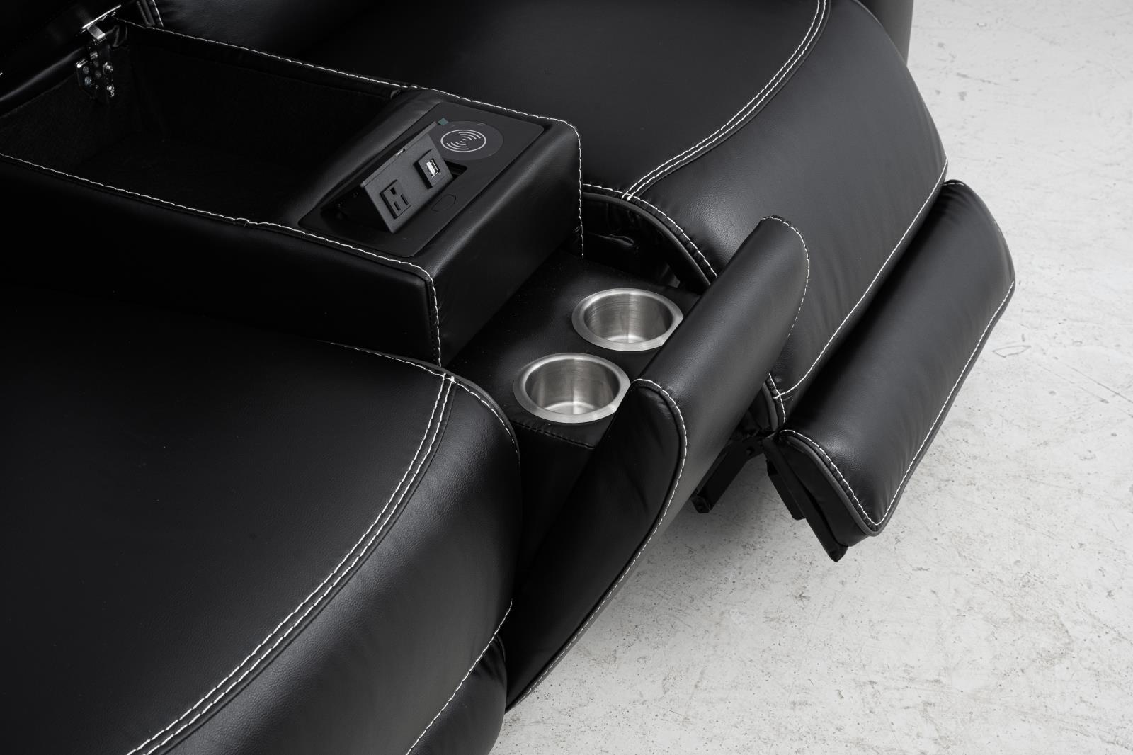 London Black Recliner — view 6
