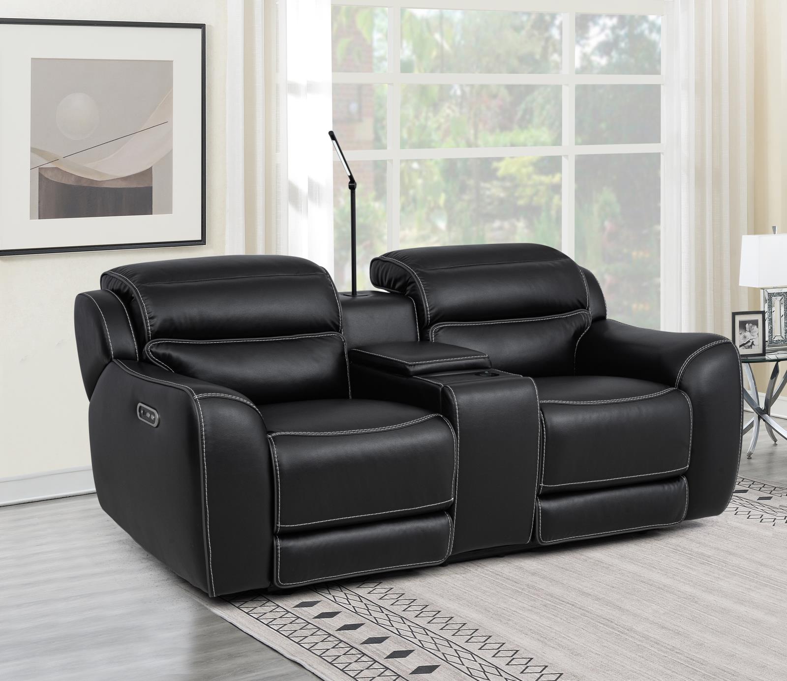 London Black Recliner — view 9