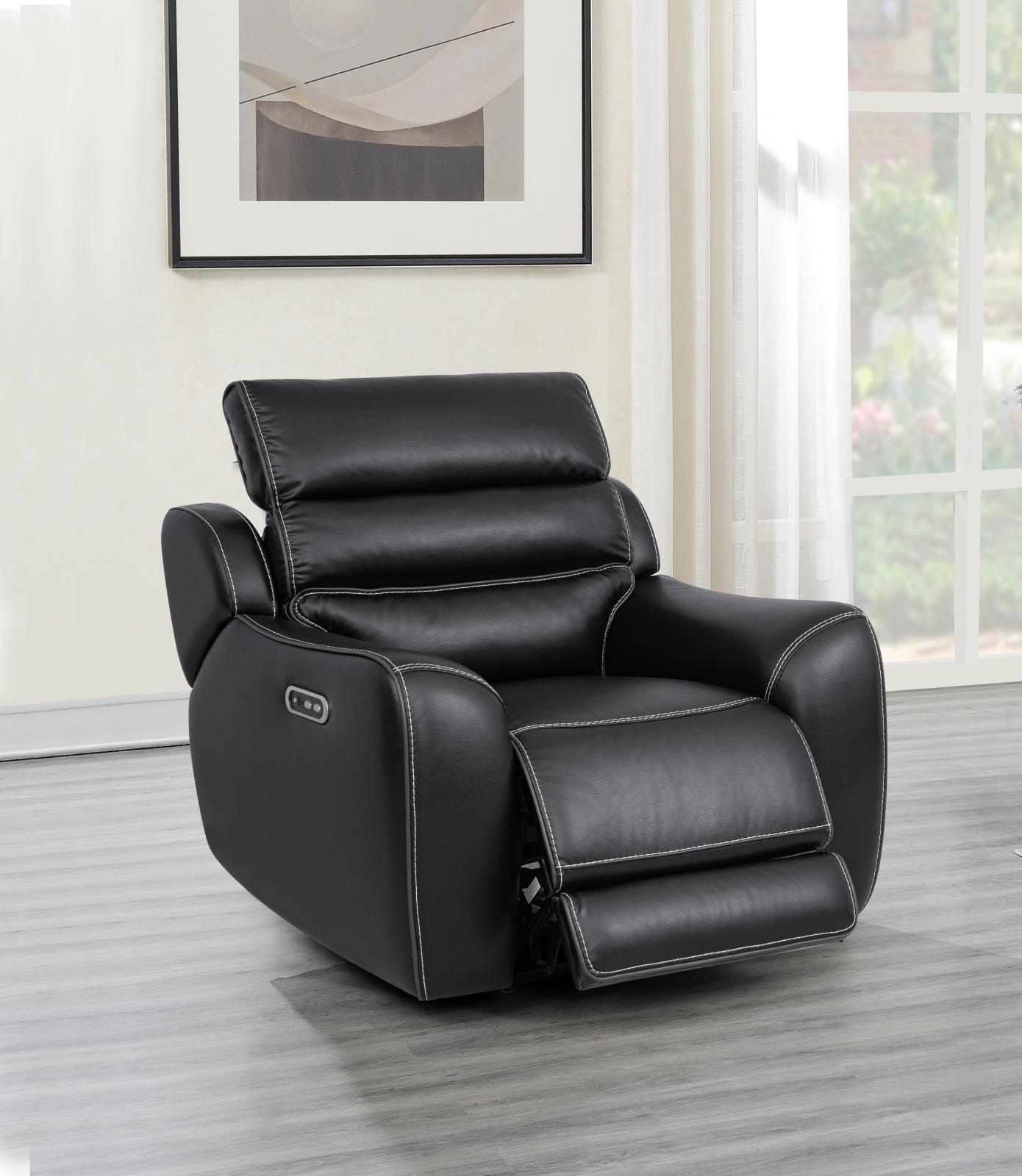 London Black Recliner — view 11