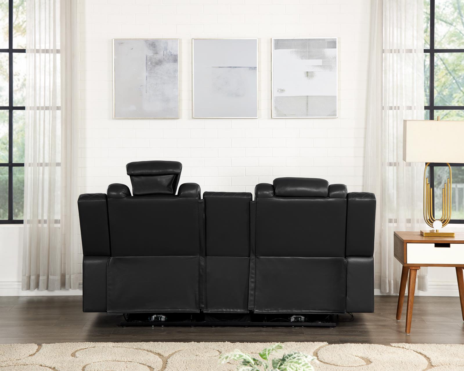 Bella Black Sofa & Loveseat — view 4