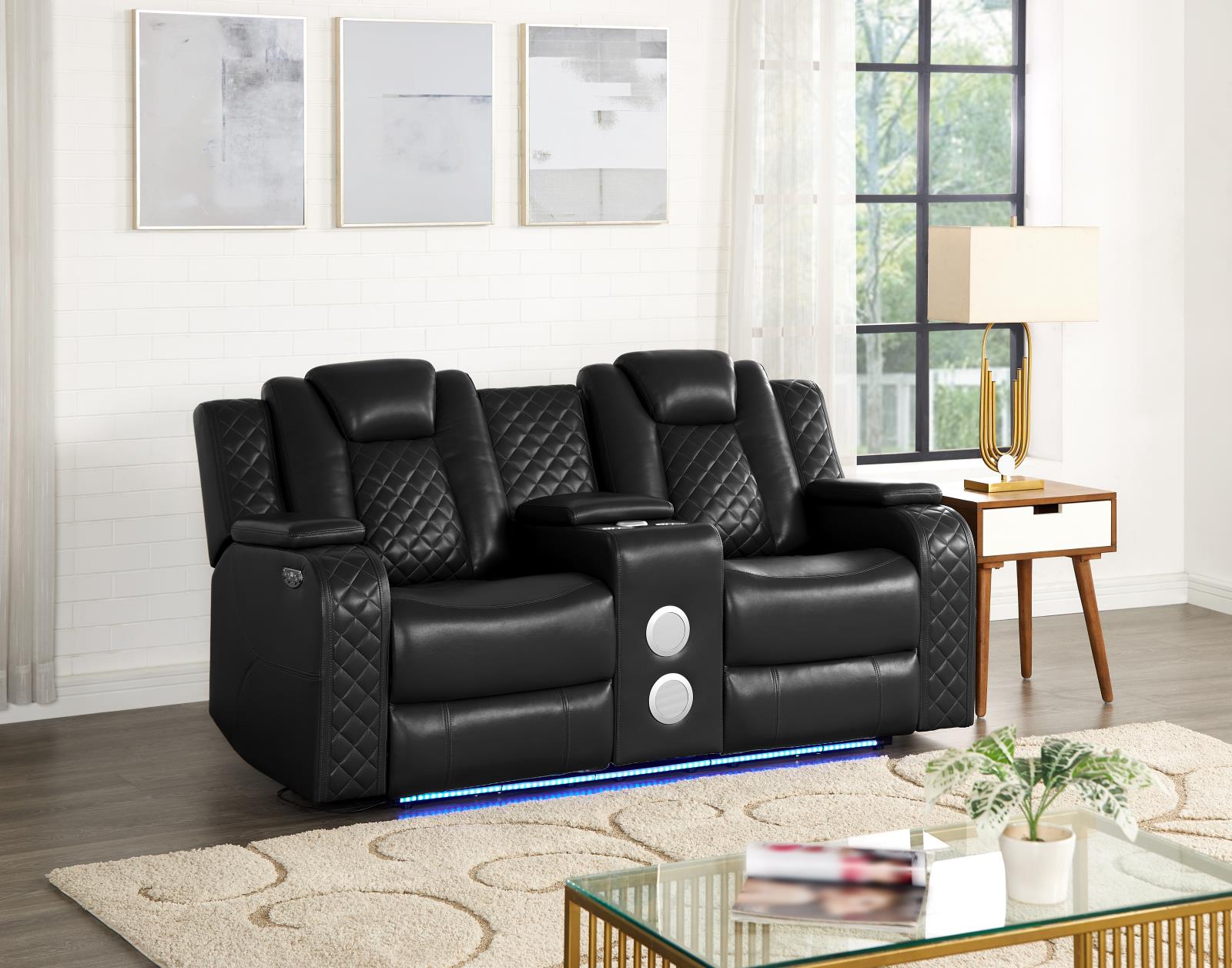 Bella Black Sofa & Loveseat — view 5