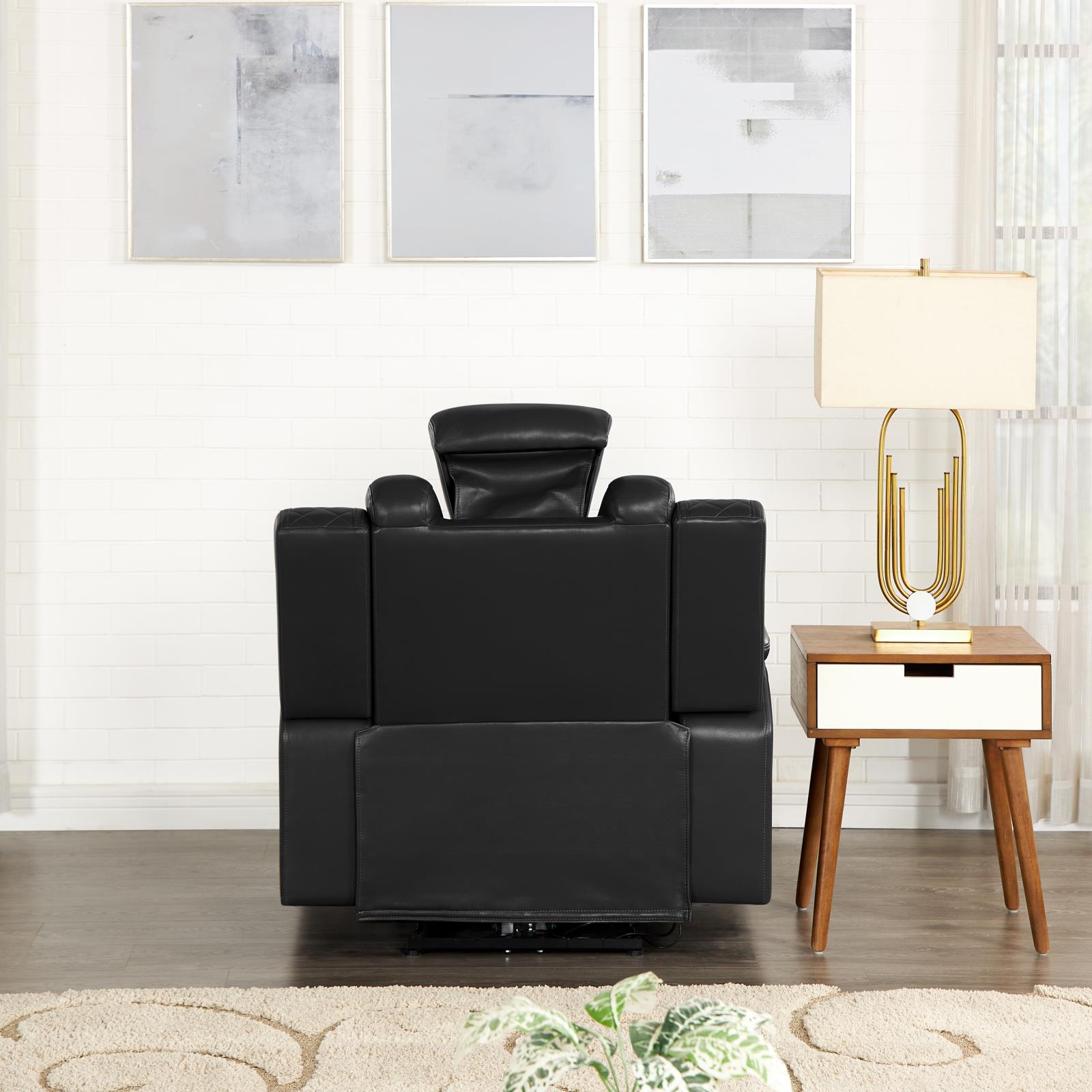 Bella Black Recliner — view 2