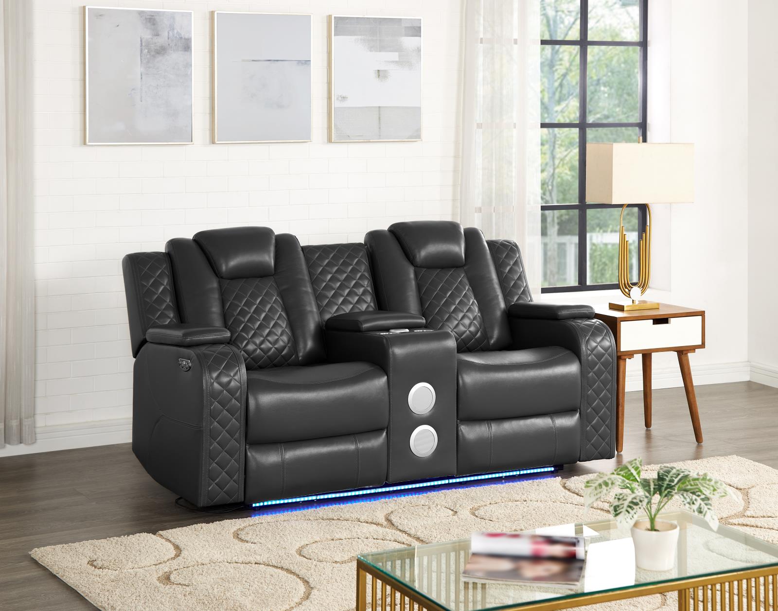 Bella Gray Loveseat — view 3