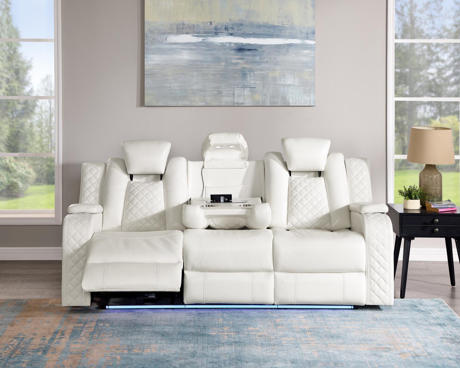Bella White Sofa — view 3