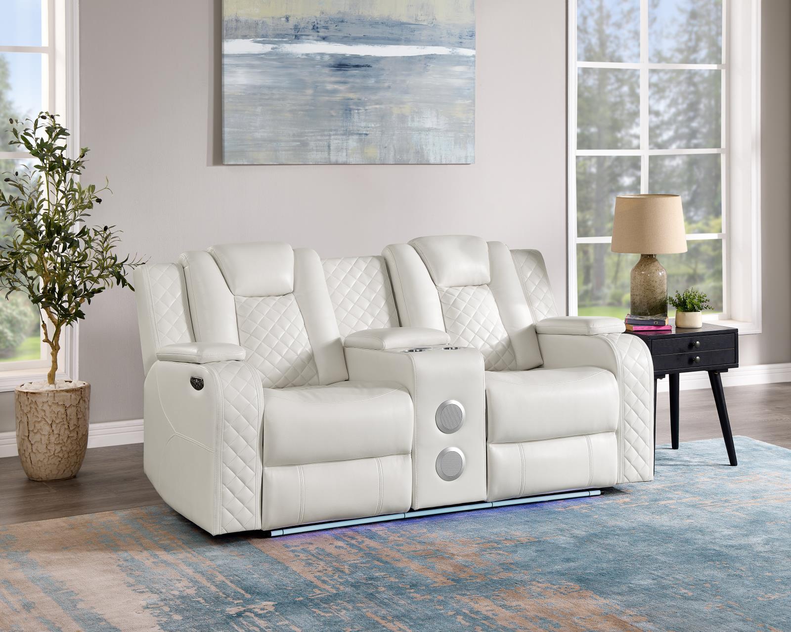 Bella White Sofa & Loveseat — view 5