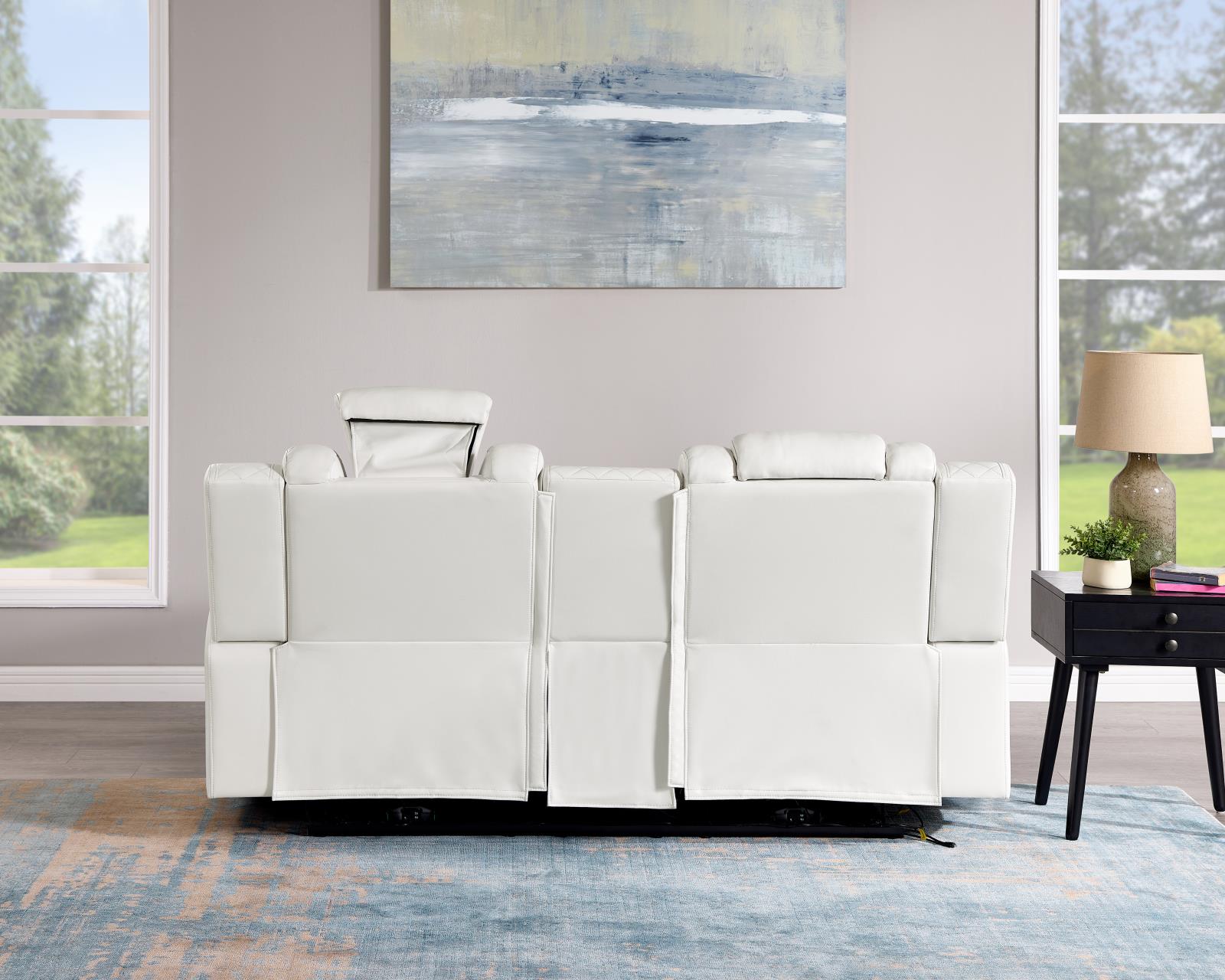 Bella White Sofa & Loveseat — view 4