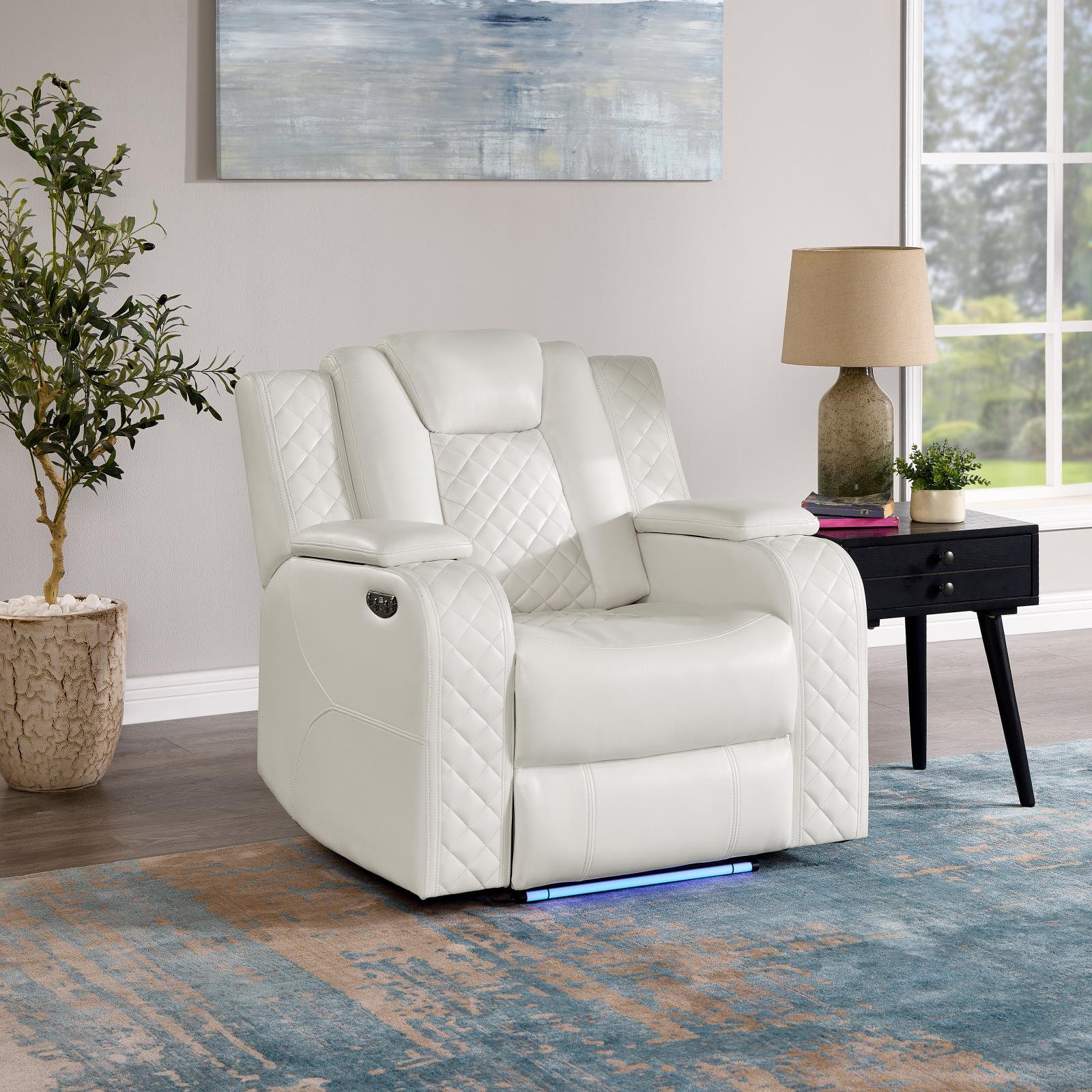 Bella White Sofa & Loveseat — view 3