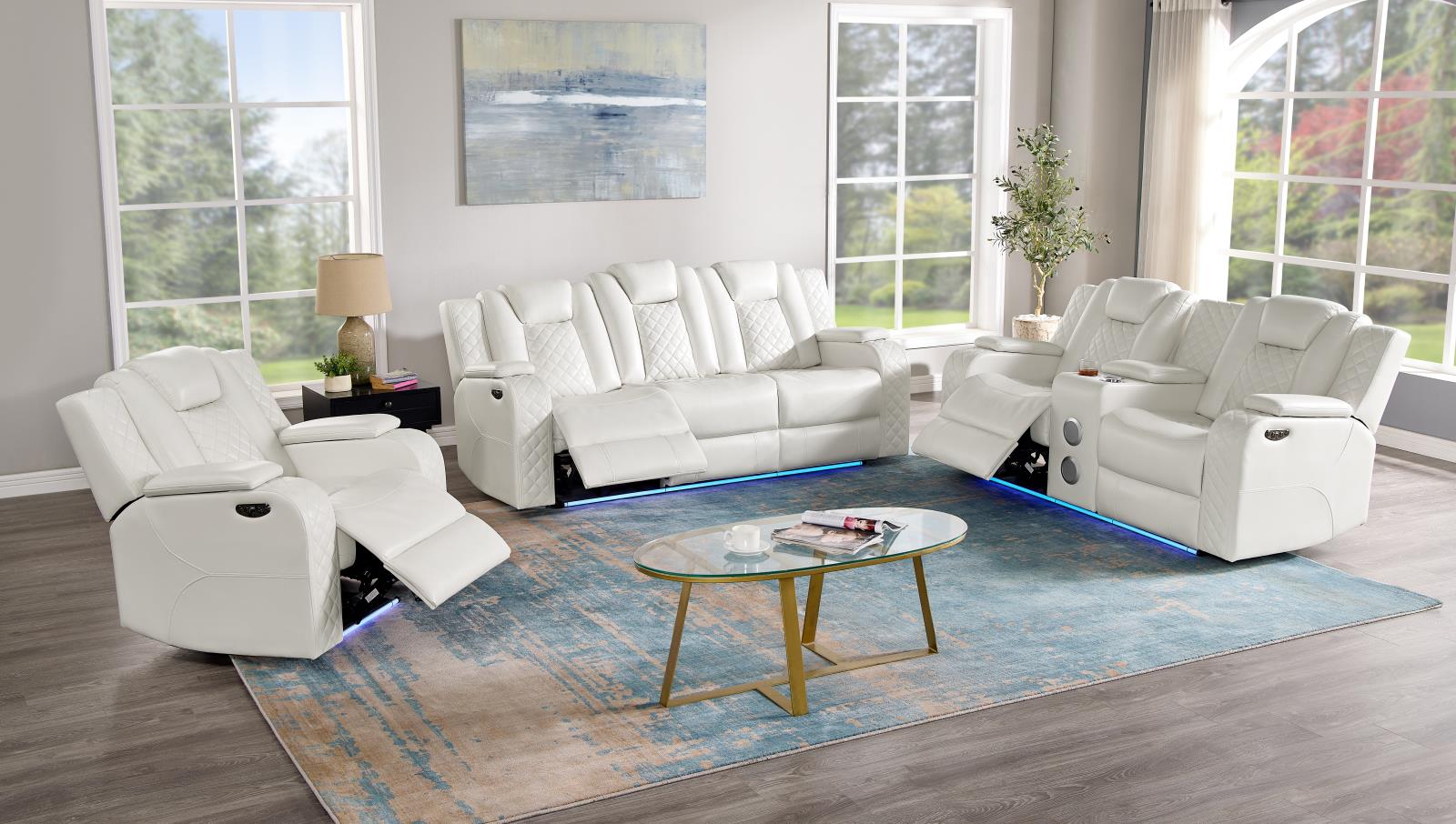 Bella White Recliner