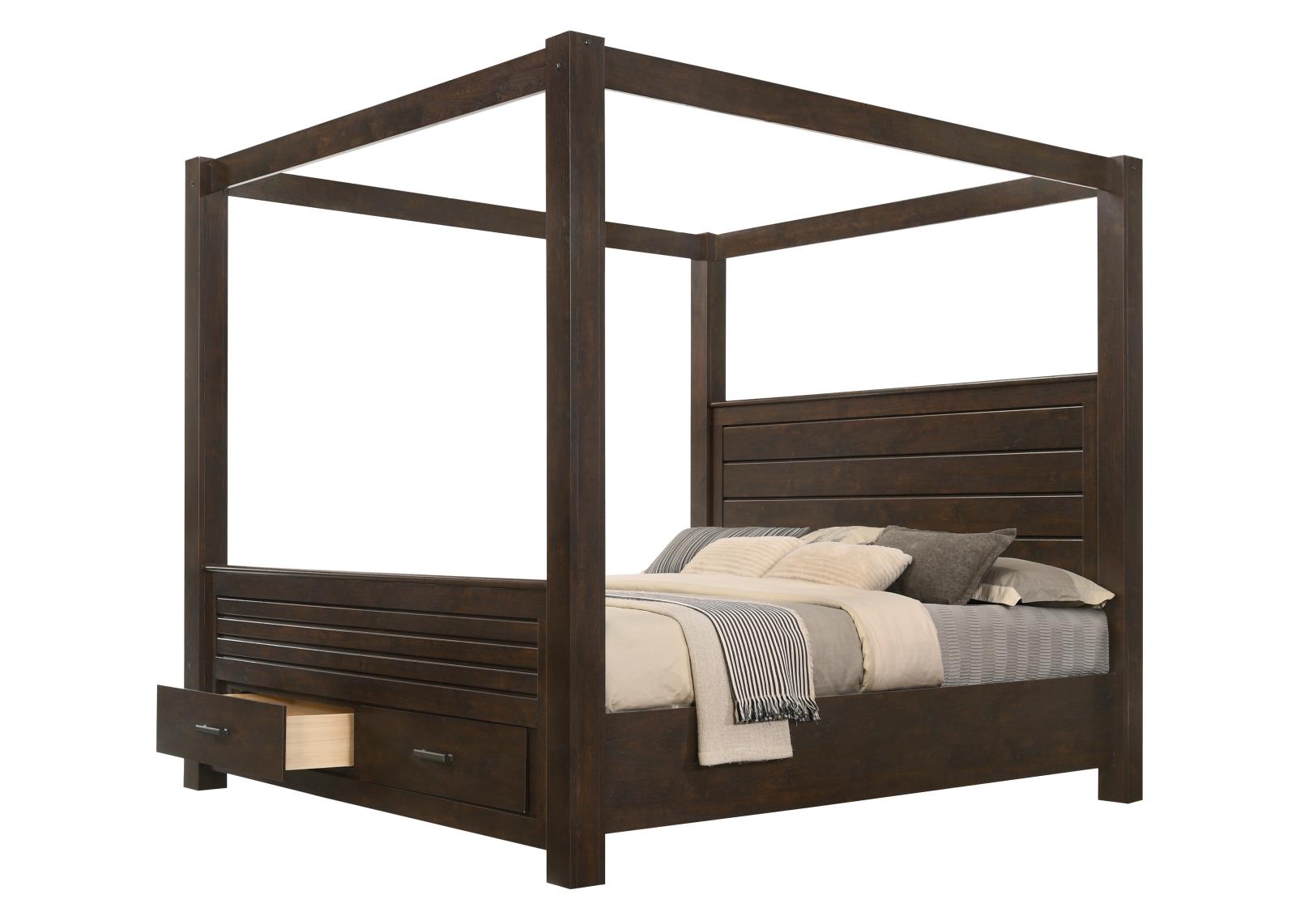 Sydney Brown King Bed, Dresser & Mirror — view 3