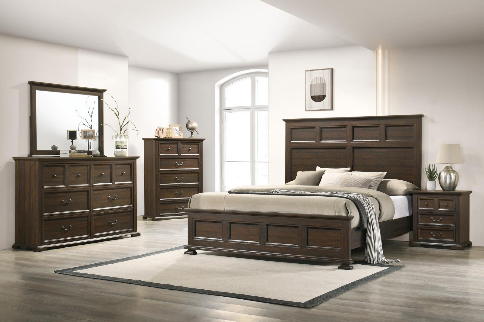 Forest Rustic Brown King Bed