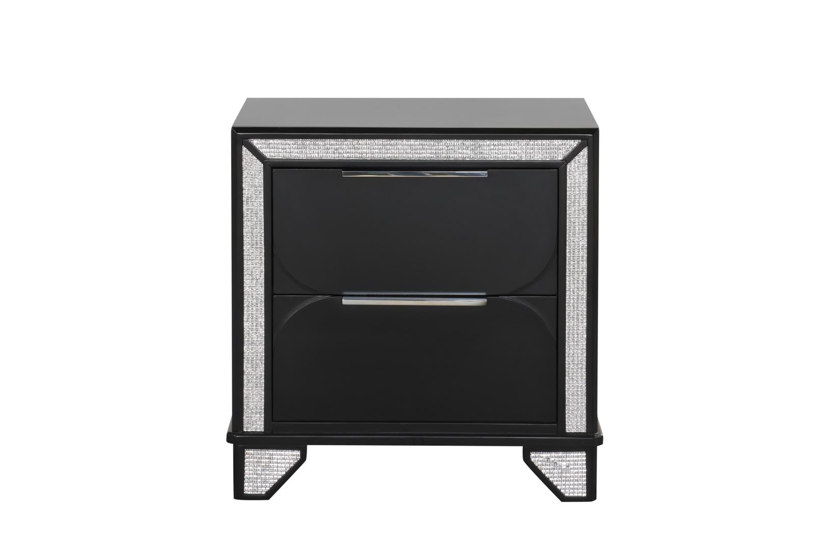 Diamond Black Nightstand