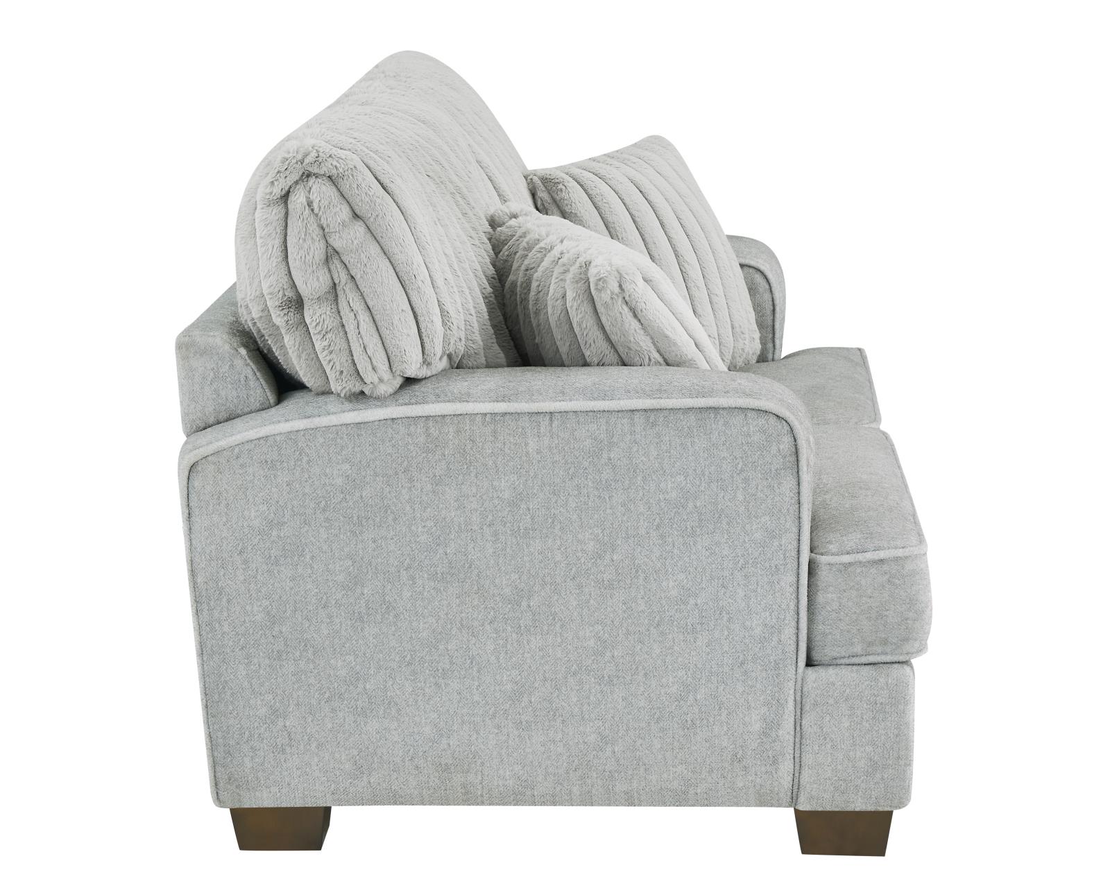 Haisley Light Gray Sofa & Loveseat — view 6