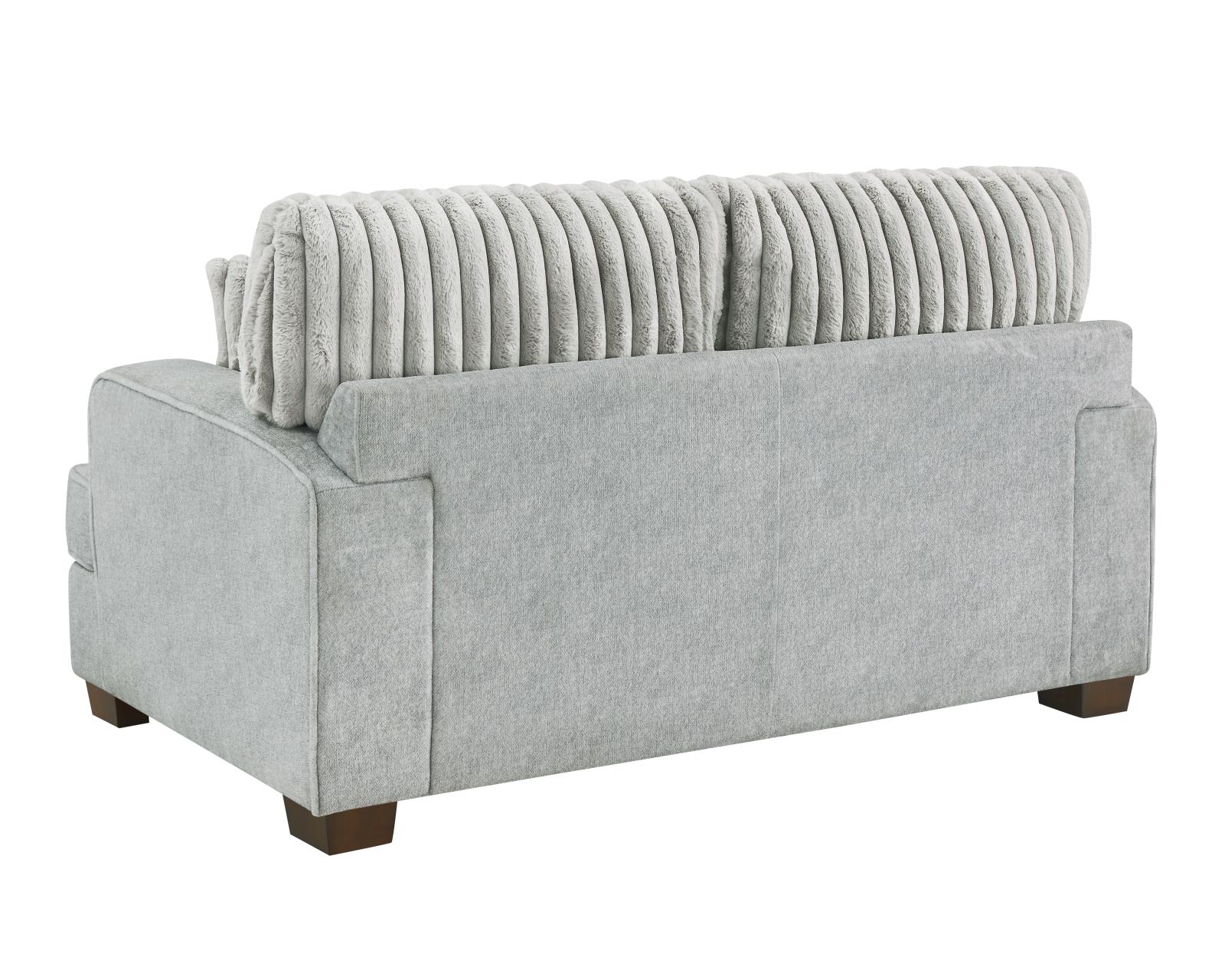 Haisley Light Gray Sofa & Loveseat — view 8