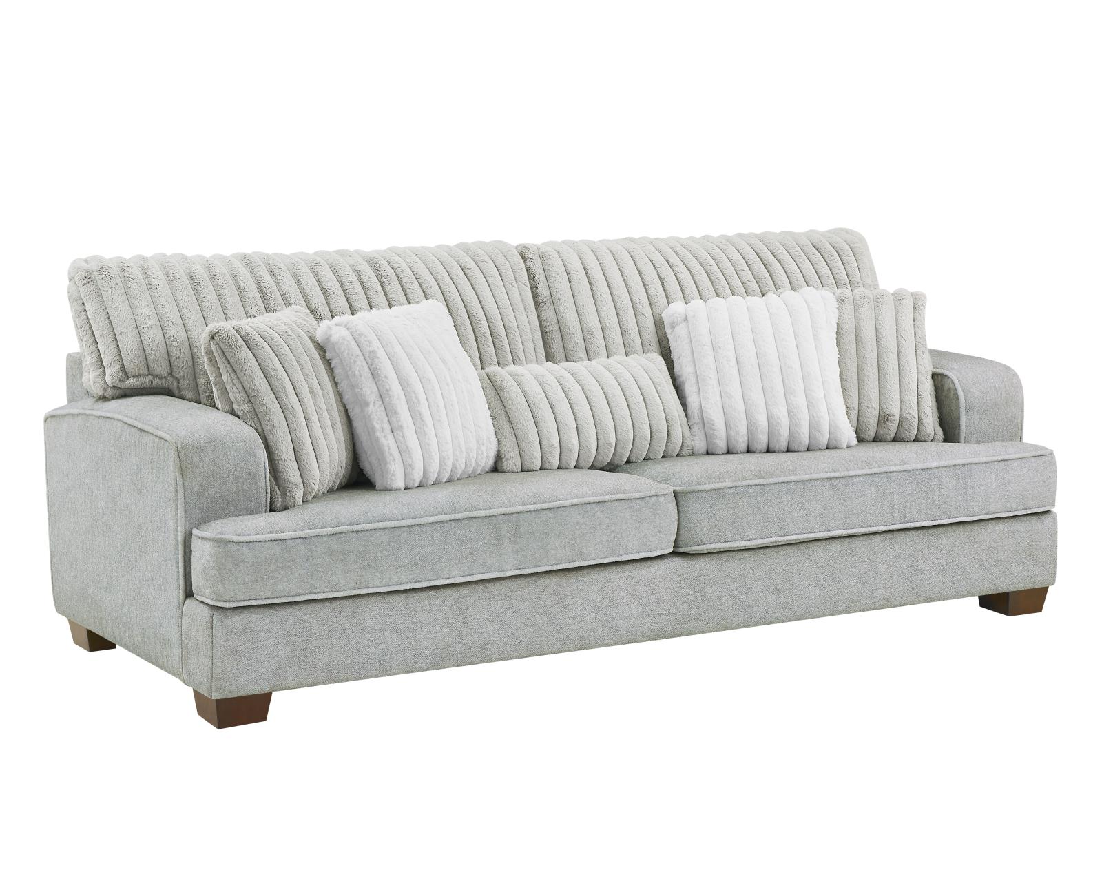 Haisley Light Gray Sofa & Loveseat — view 5