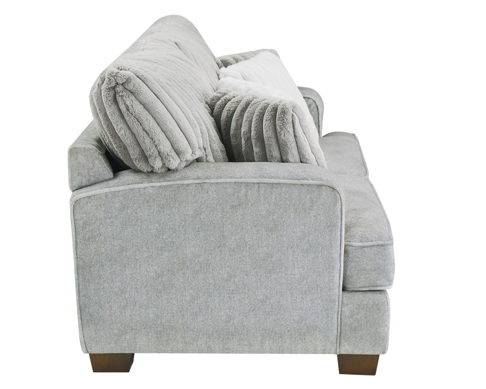 Haisley Light Gray Sofa & Loveseat — view 7