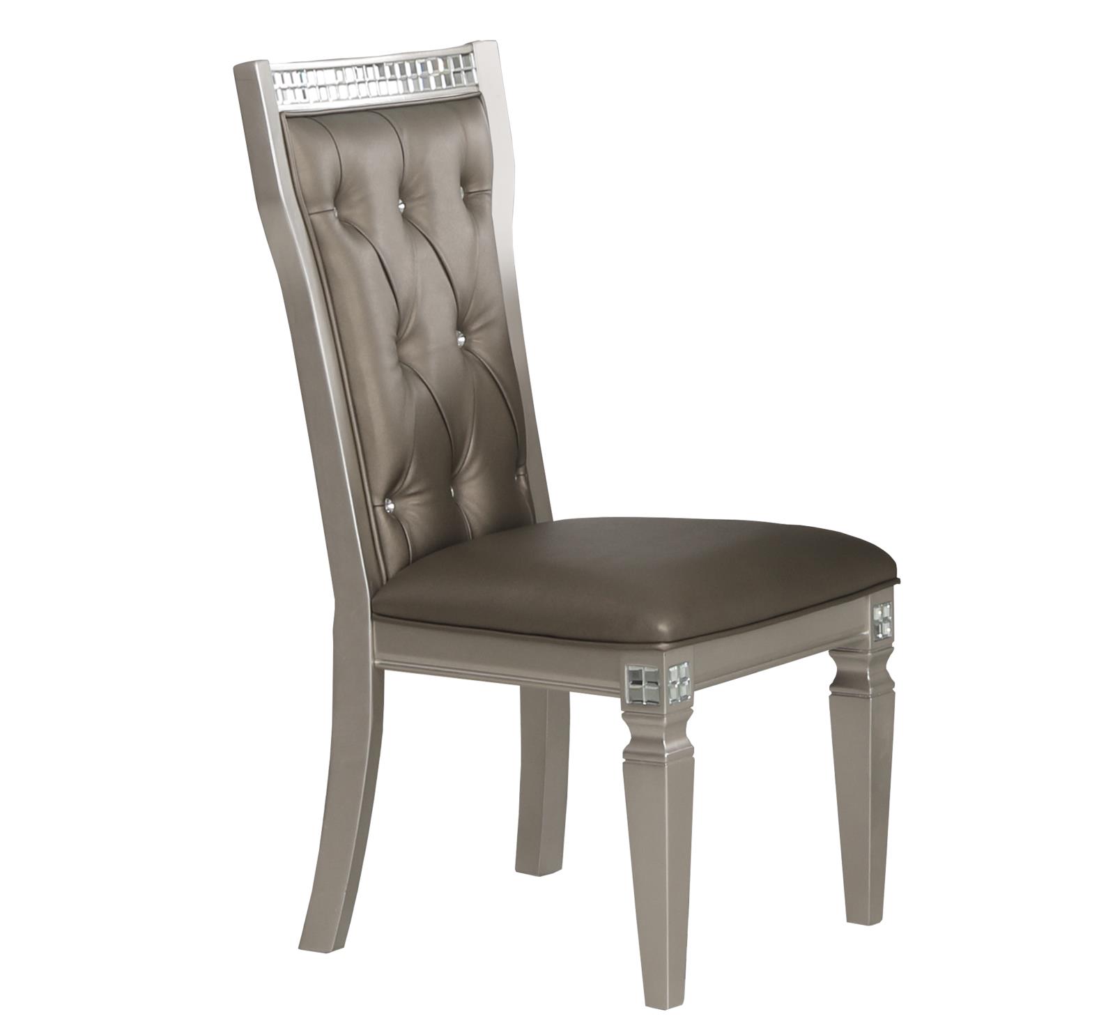 Arezzo Silver Upholstered PU Chair