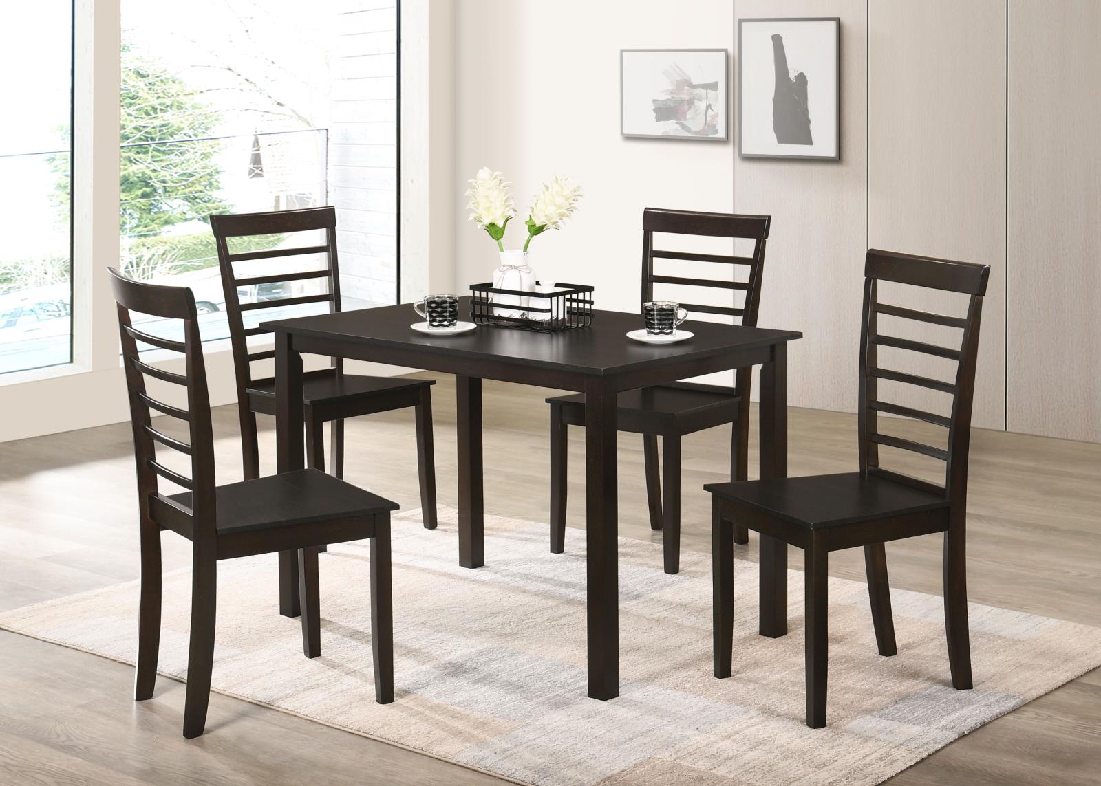 Salerno Brown 5-Piece Dining Set