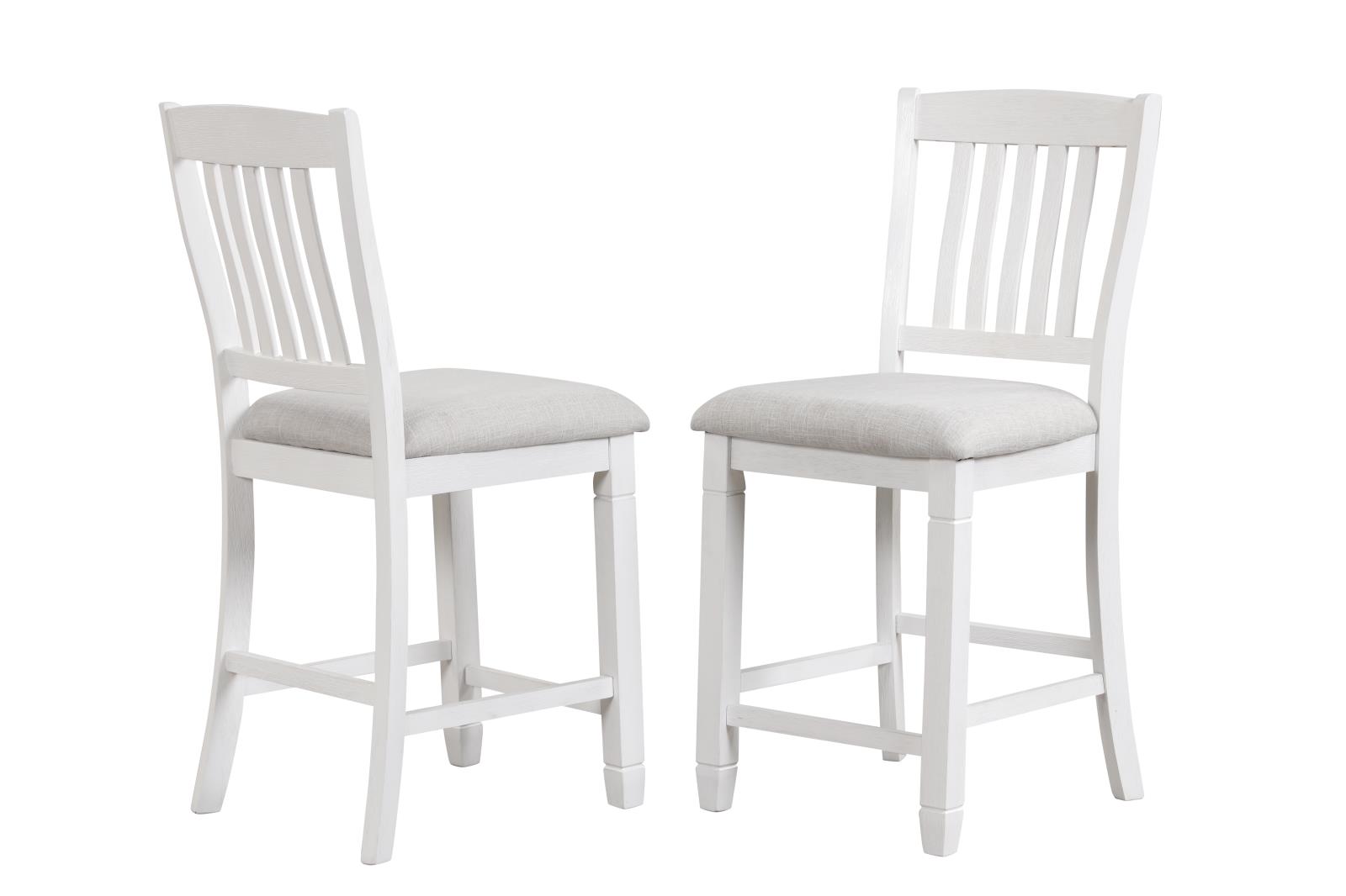 Montana Gray & White Upholstered Pub Chair — view 4