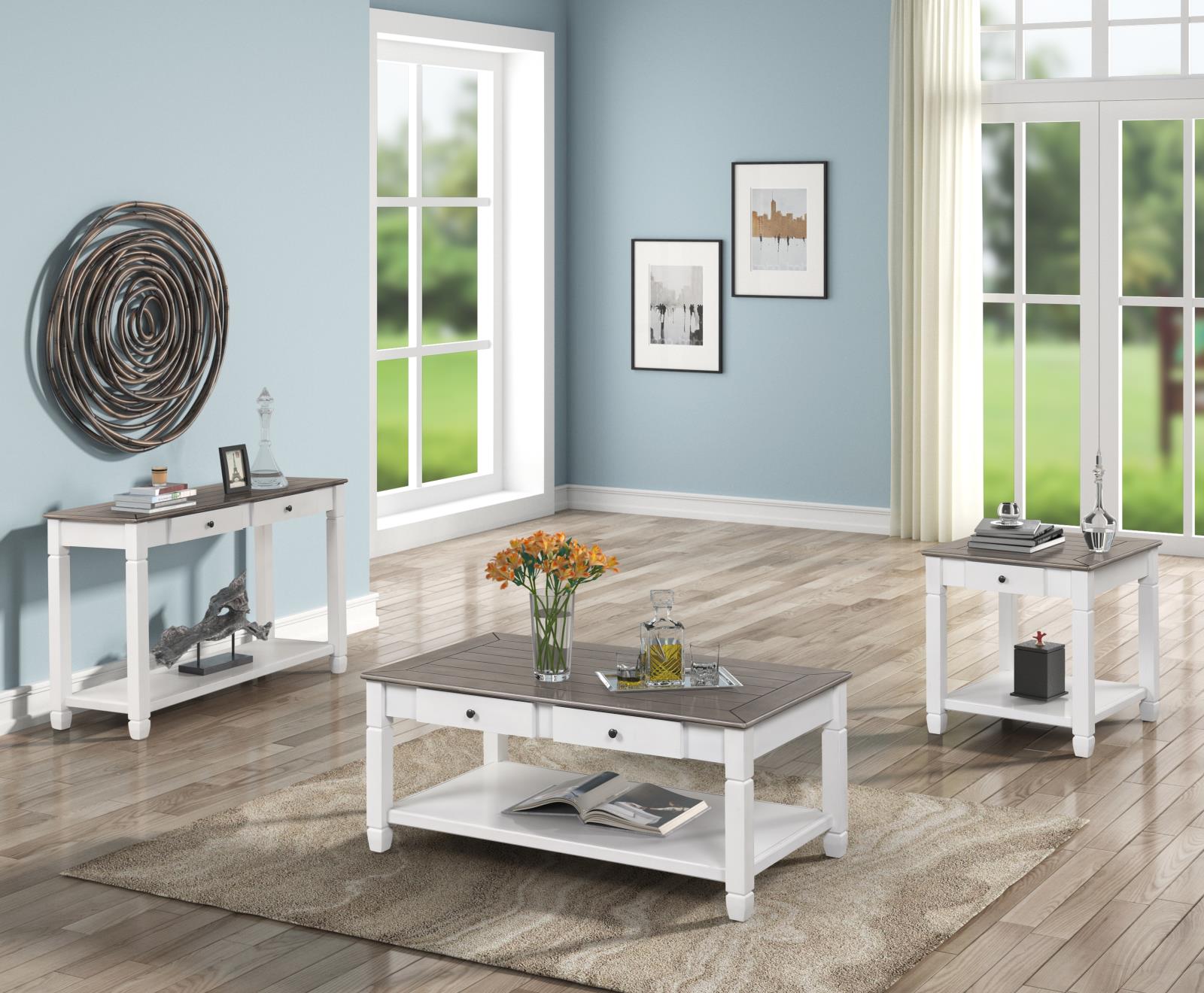Montana Gray & White Sofa Table