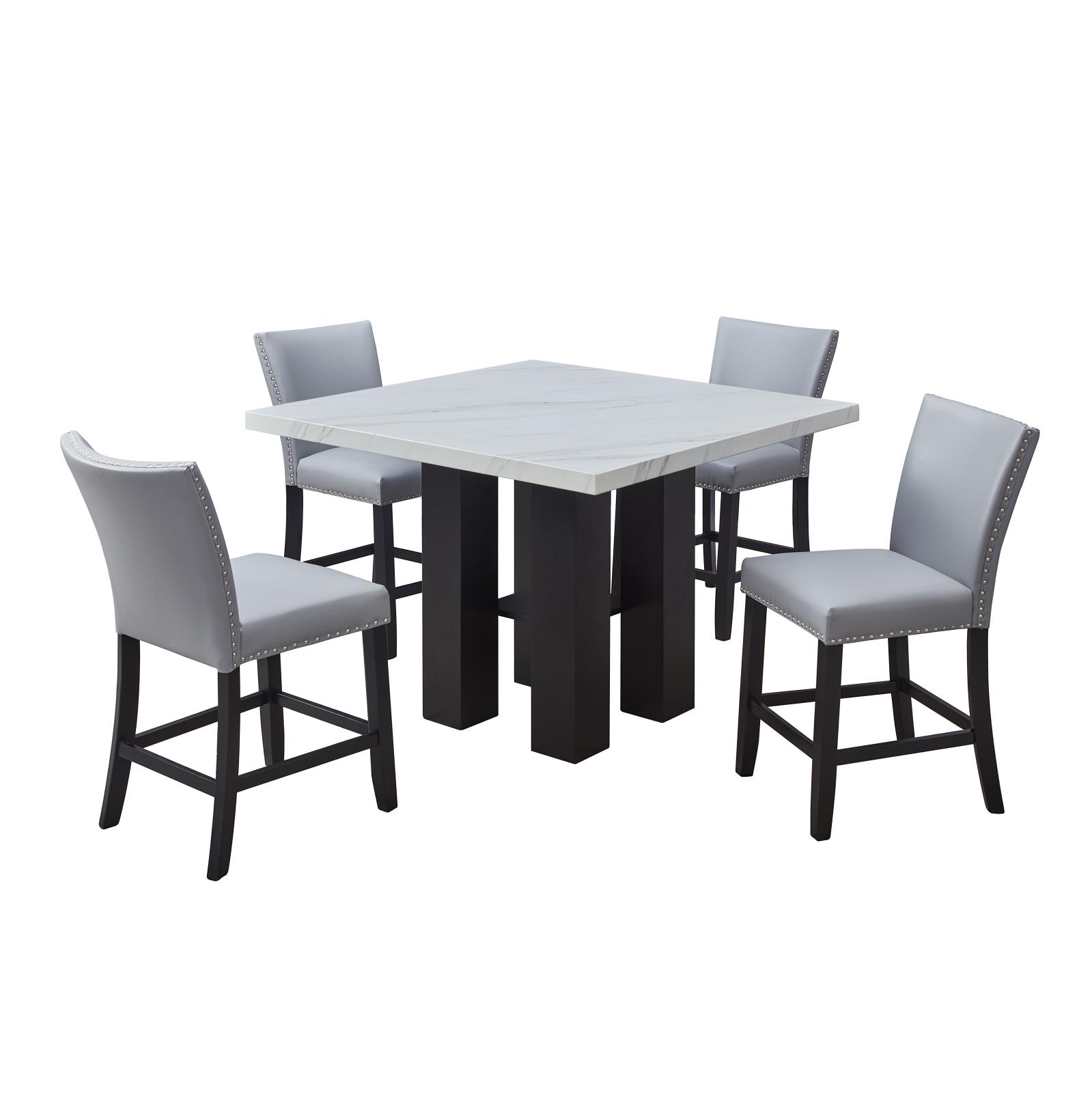 Granada Gray 5-Piece Pub Table Set — view 3
