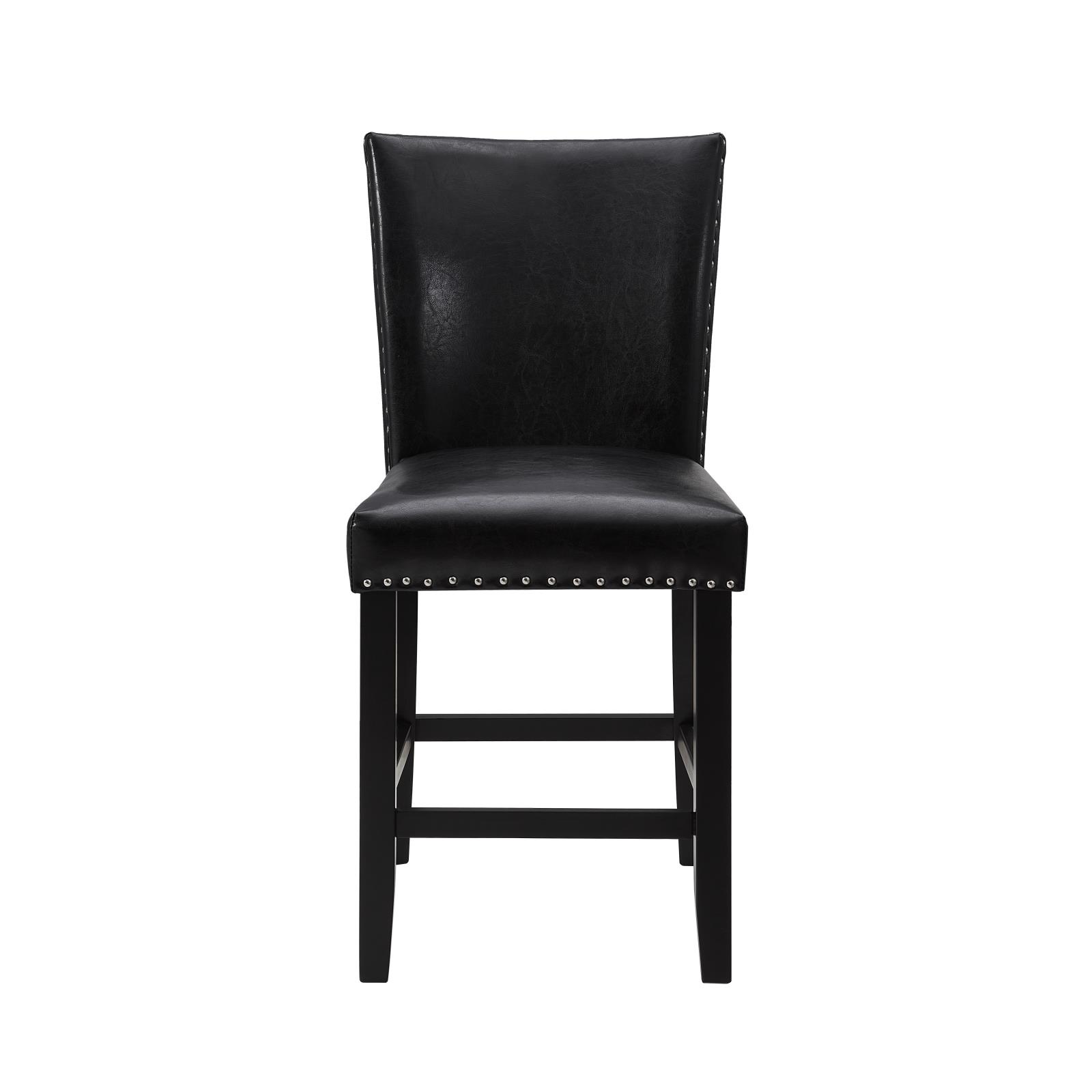 Granada Black Upholstered PU Chair with Footrest — view 7