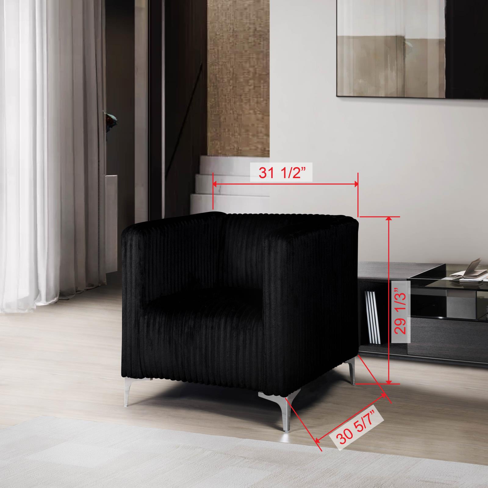 Austin Black Chair — view 2