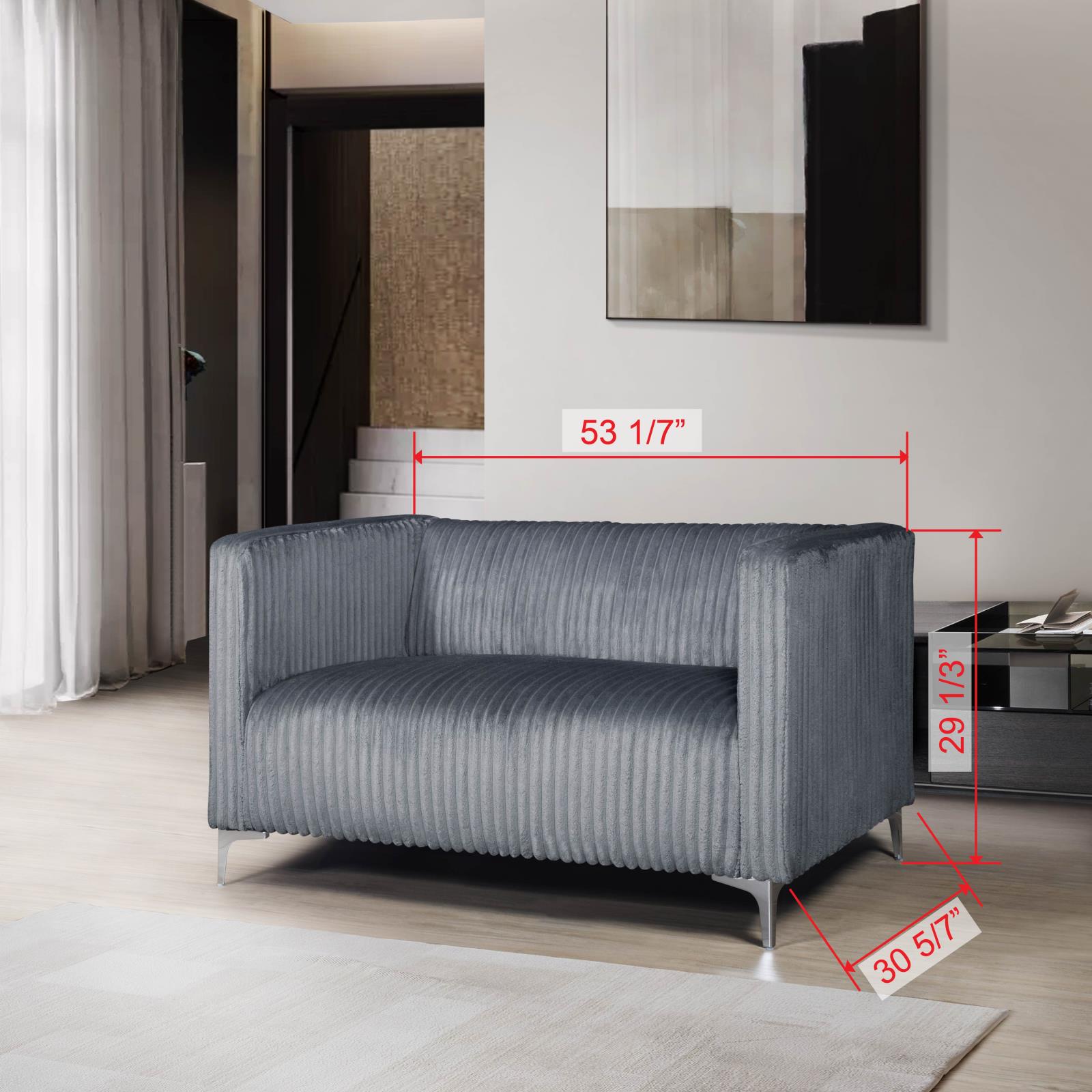 Austin Gray Sofa & Loveseat — view 3