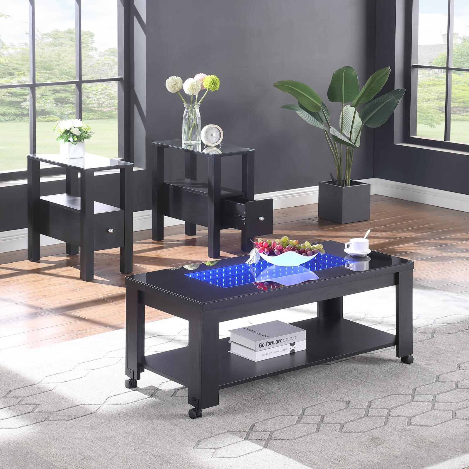 Neo Black Coffee Table Set — view 5