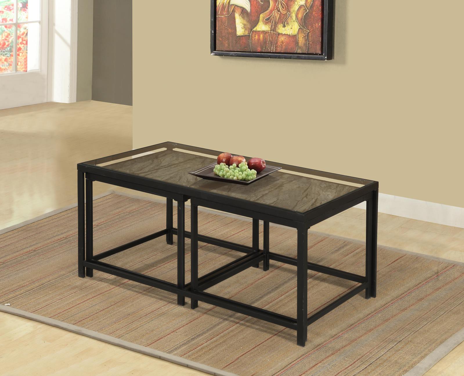 Nest Brown 3-Piece Coffee Table Set — view 2