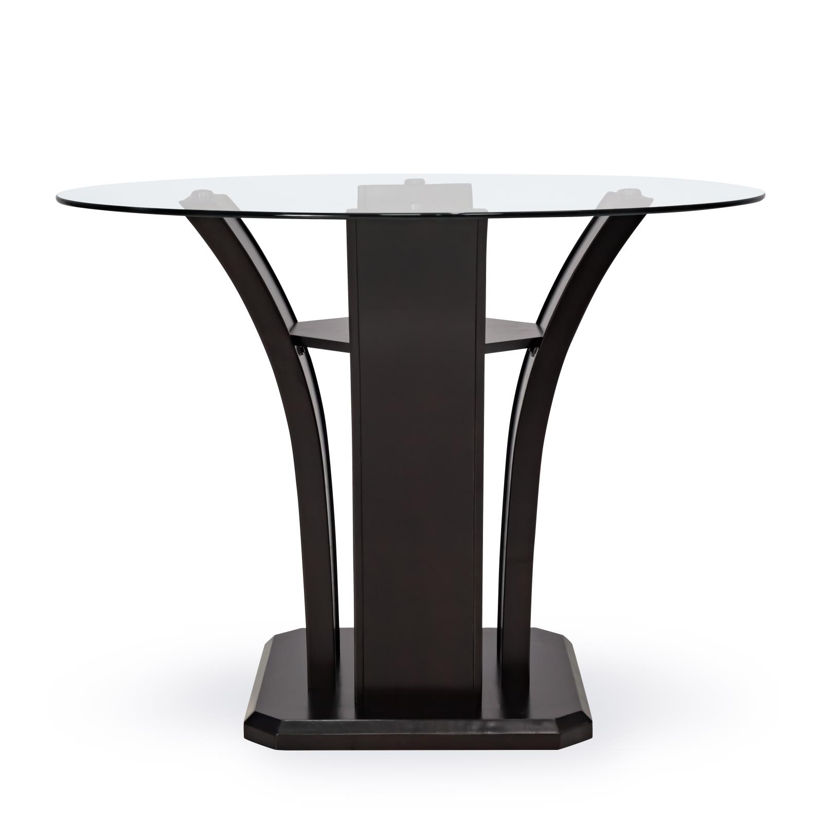 Sandy Brown Glass Round Pub Table