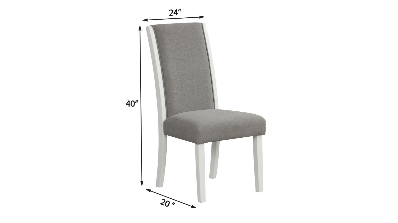 Sarah Gray & White Chair — view 4