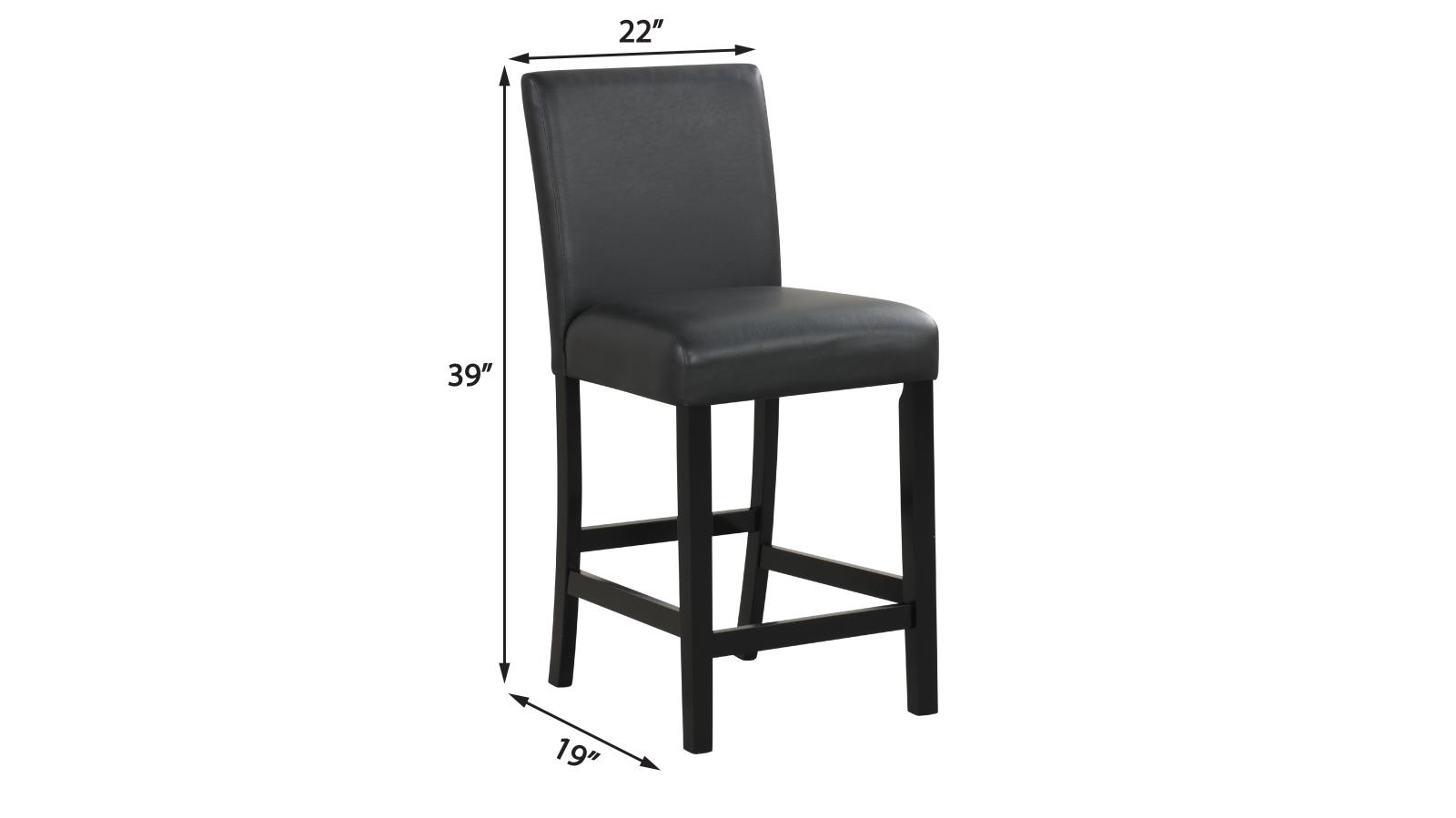 Ariana White & Black 5-Piece Pub Table Set — view 7