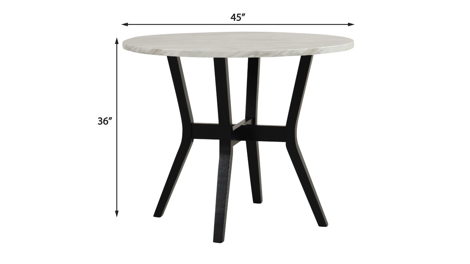Ariana White & Black 5-Piece Pub Table Set — view 6