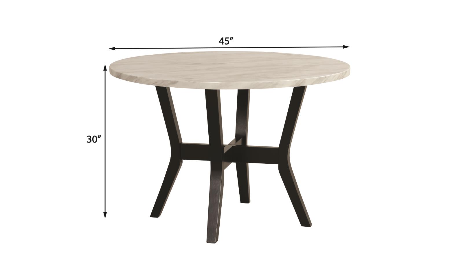 Maria White & Black 5-Piece Dining Set — view 6