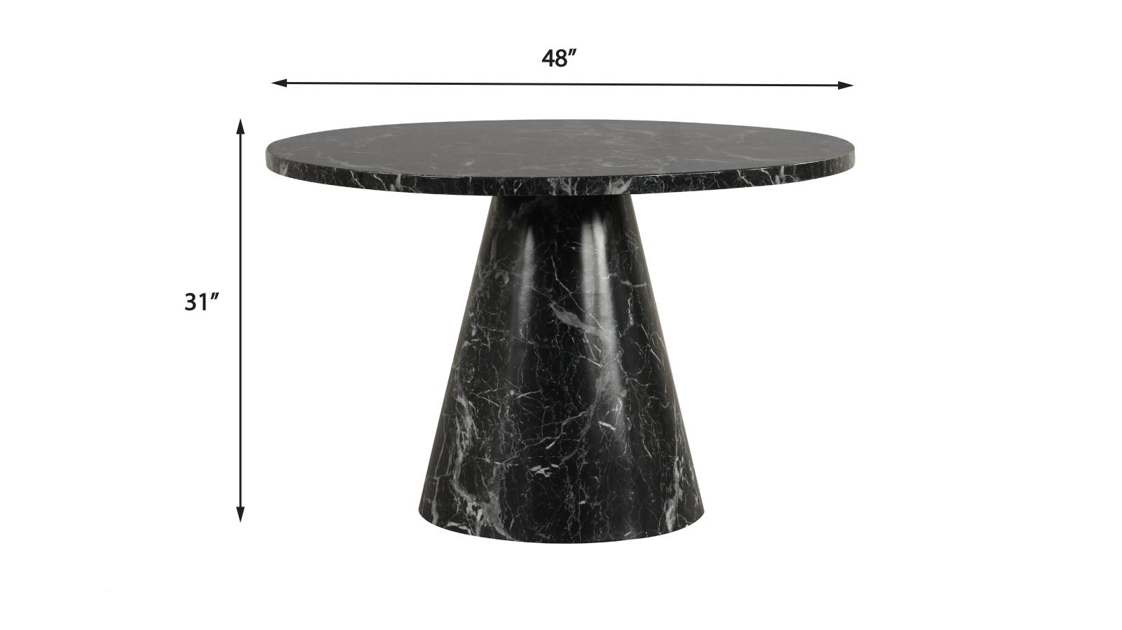 Eva Black Dining Table — view 2