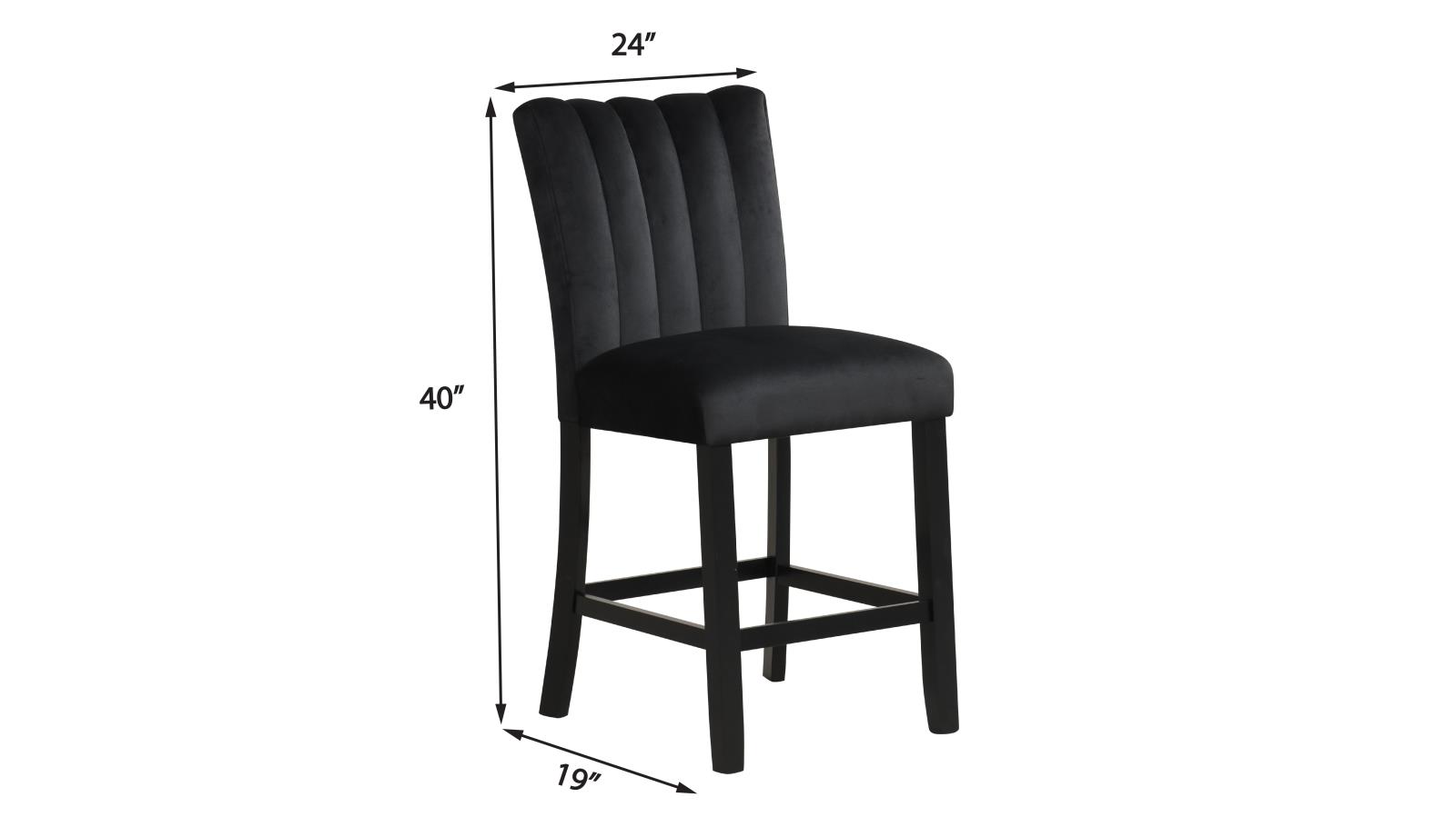 Ayla White & Black 5-Piece Pub Table Set — view 8