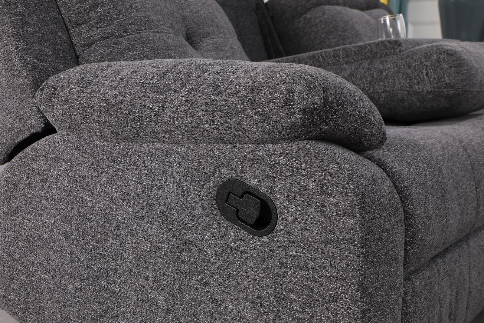 Bellinda Gray Manual Reclining Sofa, Loveseat & Recliner — view 7
