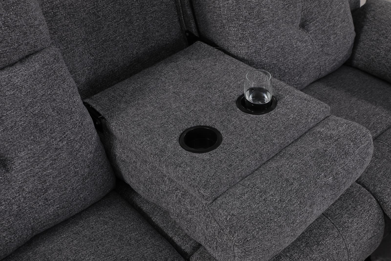 Bellinda Gray Manual Reclining Sofa, Loveseat & Recliner — view 6