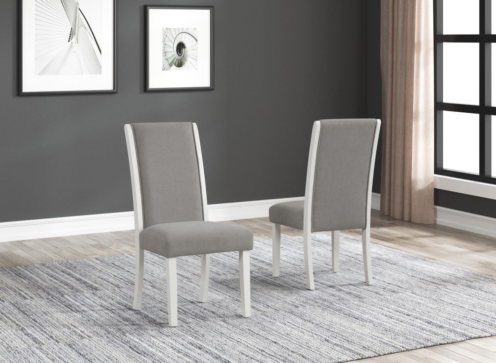 Sarah Gray & White Chair
