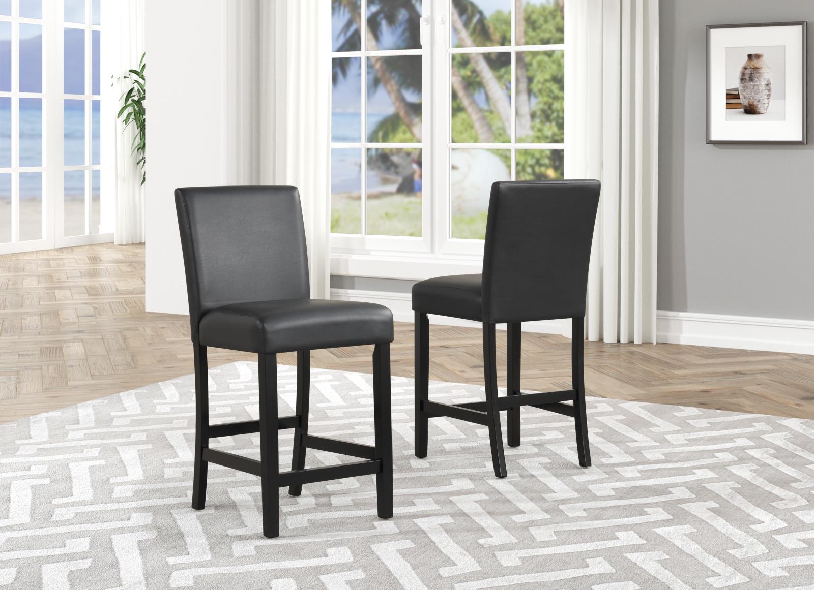 Ariana White & Black 5-Piece Pub Table Set — view 3