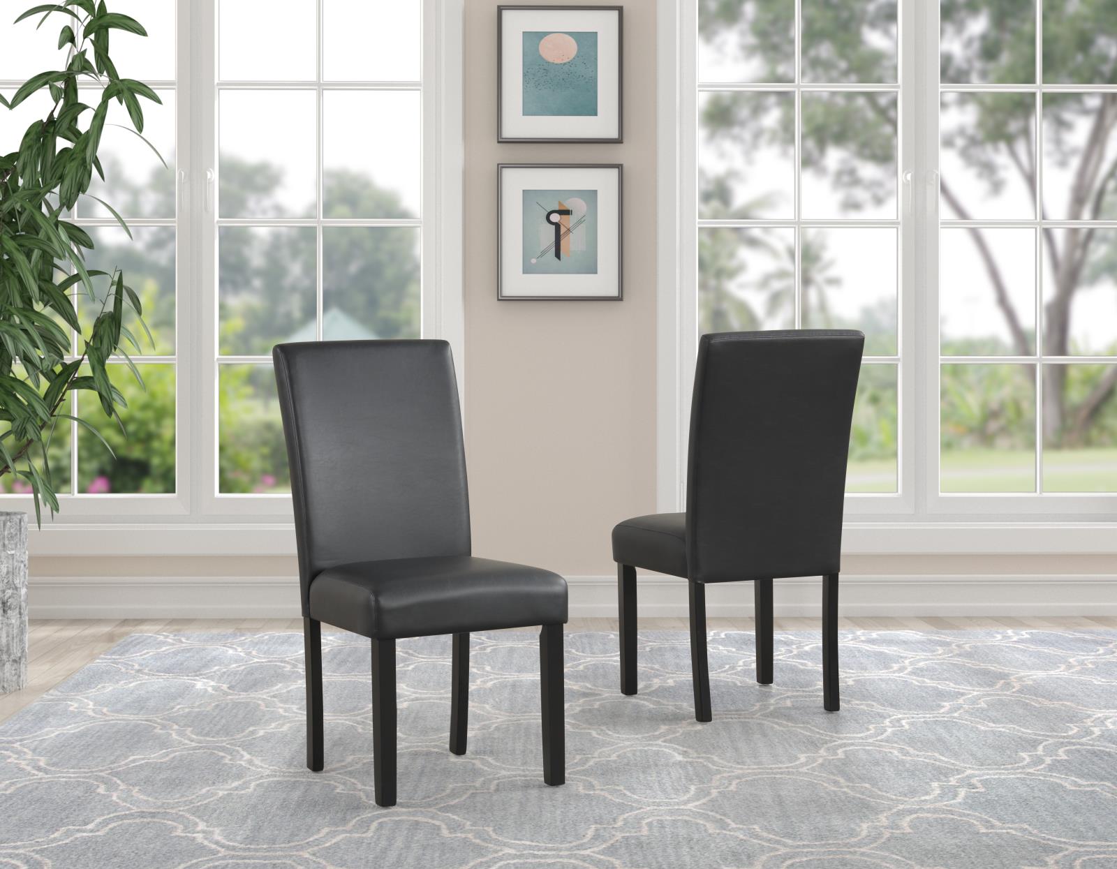 Maria White & Black 5-Piece Dining Set — view 3
