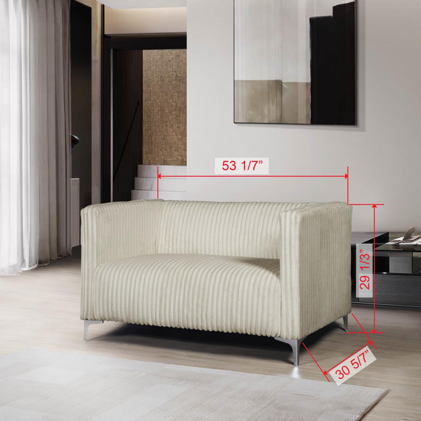 Austin Cream Loveseat