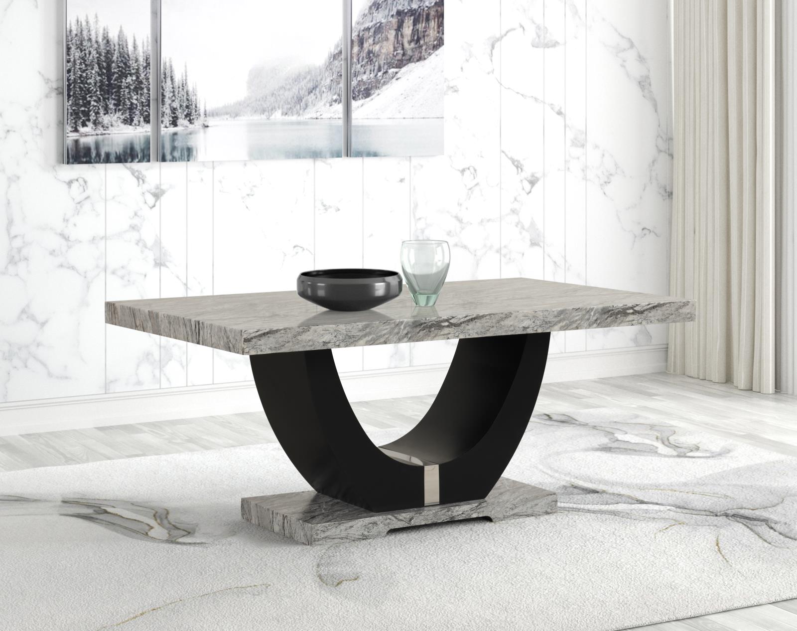 Vivian Gray & Black 5-Piece Dining Set — view 3